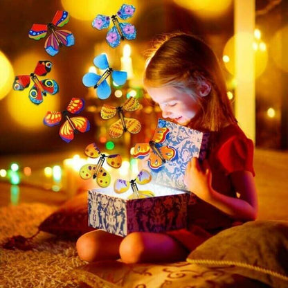 Wind-Up Flying Butterfly Surprise for Greeting Cards & Books | Novelty Gift Toy for Weddings Parties Birthdays