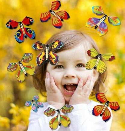 Wind-Up Flying Butterfly Surprise for Greeting Cards & Books | Novelty Gift Toy for Weddings Parties Birthdays