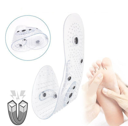 Magnetic Acupressure Insoles for Weight Support & Circulation | Reflexology Foot Massage Pads for Walking | Universal Trim-to-Fit Design