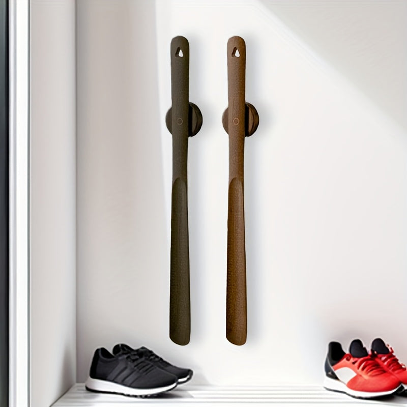 Extended-Reach Shoe Horn with Comfort Grip Handle for Boots, Dress Shoes, Sneakers & Daily Footwear Assistance Without Bending