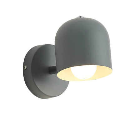 Compact Glass Shade Sconce Light 6.7 Inches Iron Flush-Mount Fixture Bedside Hallway Ambient Lighting Wall or Ceiling Mount Modern Minimalis