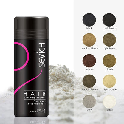 Hair Fiber Powder for Thinning Hair & Bald Spots – Instant Root Coverage & Natural Volume for Women & Men