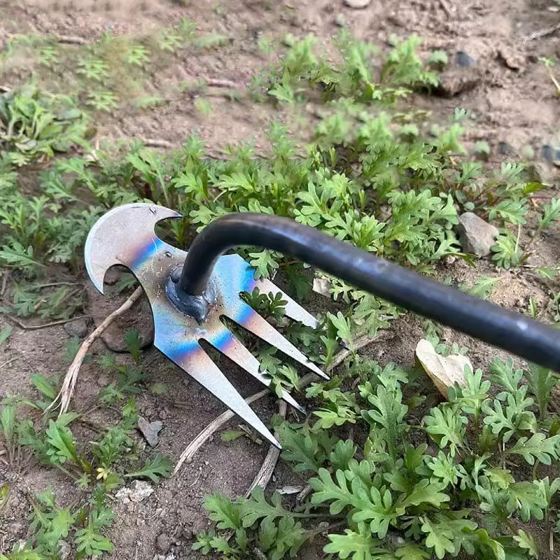 Stand-Up Weeding Tool with Ergonomic Grip – Metal Garden Weeder for Flower Beds, Pathways & Lawns – Precision Root Removal