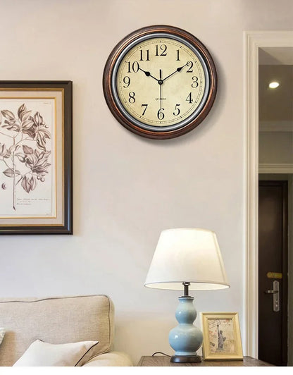 Aurelix Wall Clock | Silent Wooden Kitchen Clock Decor