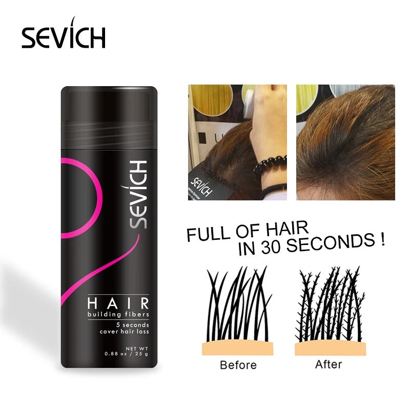 Hair Fiber Powder for Thinning Hair & Bald Spots – Instant Root Coverage & Natural Volume for Women & Men