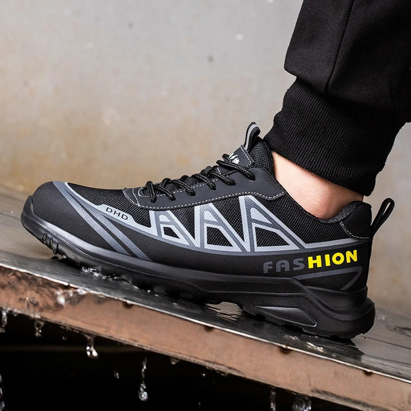 Steel Toe Work Boots for Men Wide Fit S3 Safety Shoes Slip-Resistant Waterproof Construction Industrial Warehouse Boots Oil-Resistant