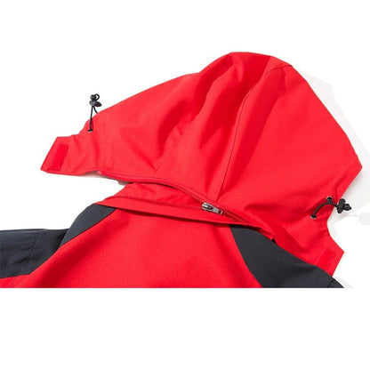 Men's Waterproof Windproof Hiking Jacket with Hood for Outdoor Adventures, Camping, Trekking & Running