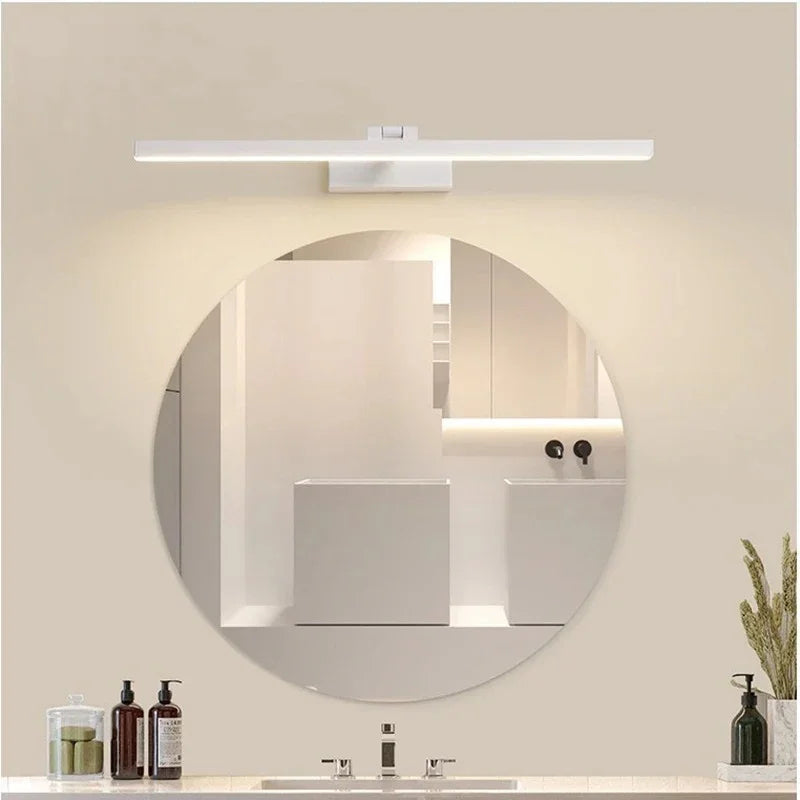LED Vanity Light for Bathroom Mirror 43 in Waterproof Wall-Mount Fixture Black Aluminum for Modern Wash Station Makeup Area Over-Mirror Ligh