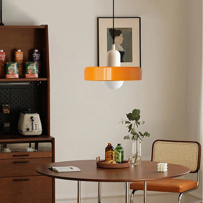 Two-Tone Glass Drop Ceiling Light Fixture for Kitchen Island Dining Room Modern Hanging Lamp