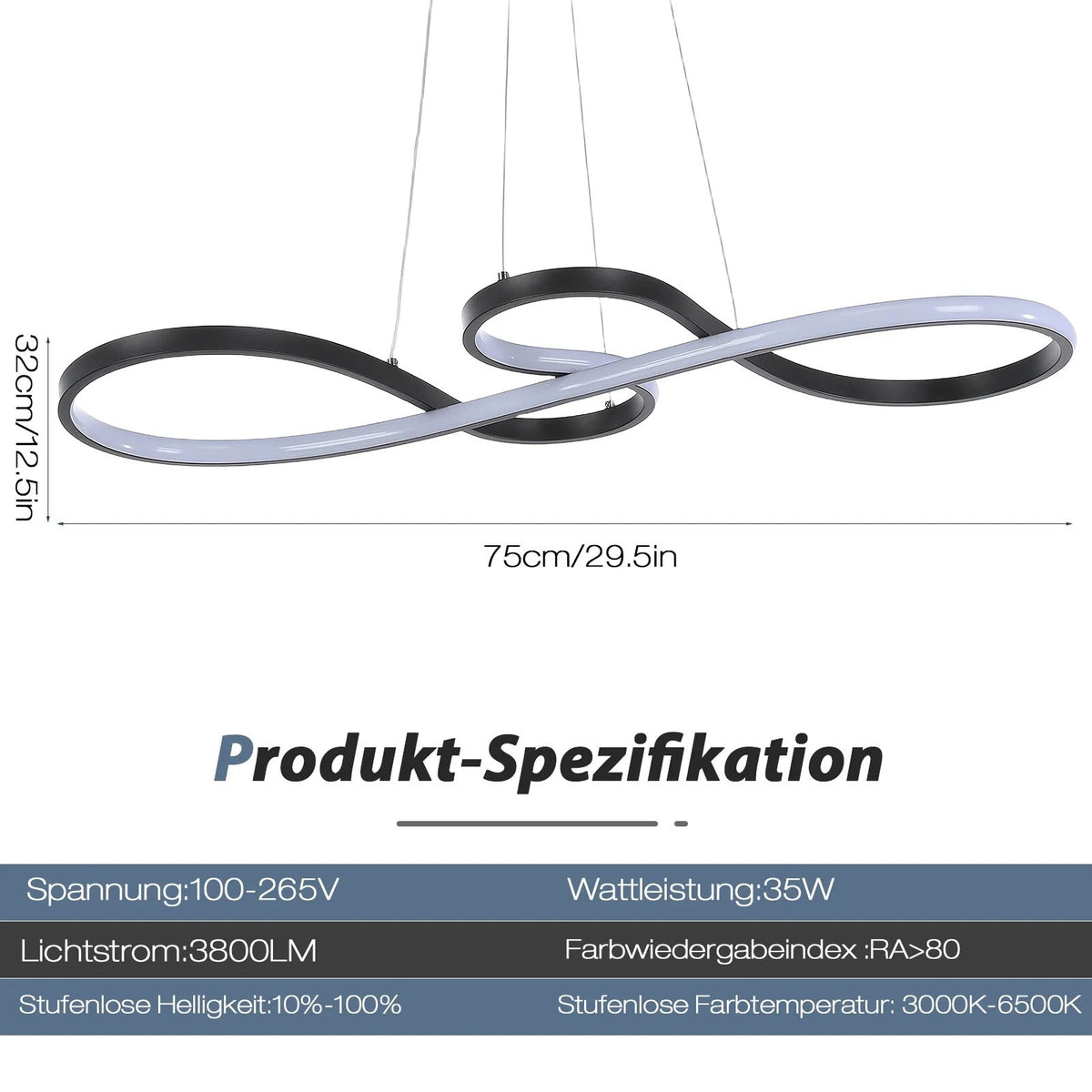 Circular Aluminum Ceiling Fixture Dimmable LED 30 in Ring Hanging Light for Dining Table Kitchen Island Modern Overhead Chandelier with Remo