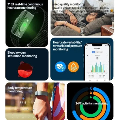 OXYTRACK – IP68 Smart Fitness Band with Heart Rate Sensor