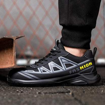 Steel Toe Work Boots for Men Wide Fit S3 Safety Shoes Slip-Resistant Waterproof Construction Industrial Warehouse Boots Oil-Resistant