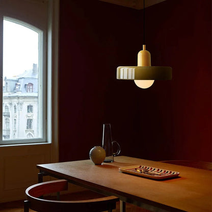 Two-Tone Glass Drop Ceiling Light Fixture for Kitchen Island Dining Room Modern Hanging Lamp