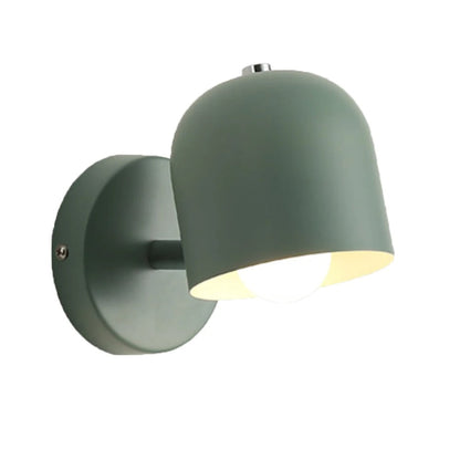 Compact Glass Shade Sconce Light 6.7 Inches Iron Flush-Mount Fixture Bedside Hallway Ambient Lighting Wall or Ceiling Mount Modern Minimalis