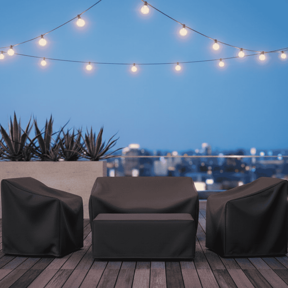 Patio Furniture Cover Waterproof Polyester UV Protection for Outdoor Table Chair Lounge Set All-Weather Heavy-Duty Yard Deck Terrace Porch G