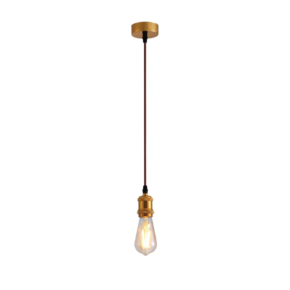 Retro Edison Socket Hanging Lamp with 61-Inch Adjustable Cord for Dining Tables and Kitchen Islands