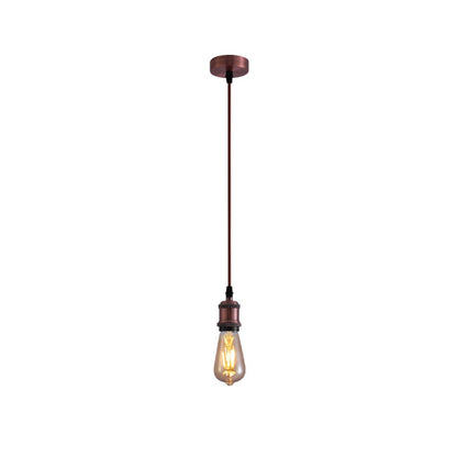 Retro Edison Socket Hanging Lamp with 61-Inch Adjustable Cord for Dining Tables and Kitchen Islands
