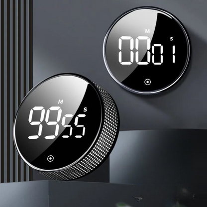 Digital Kitchen Timer with LED Display, Magnetic Back & 3-Level Alarm for Cooking, Study & Classroom