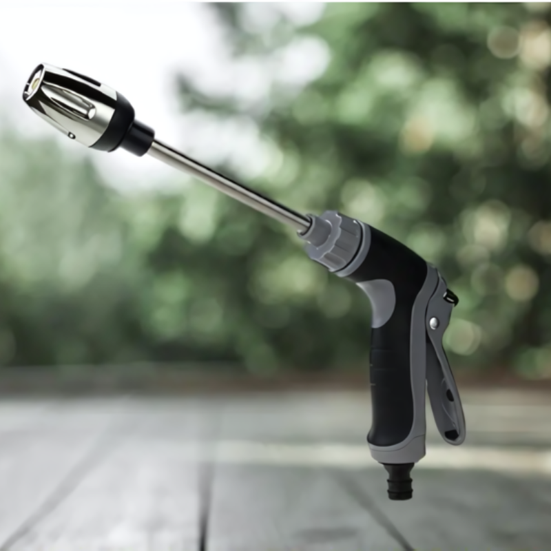 High-Pressure Car Wash Nozzle with Adjustable Spray Control & Thumb Switch for Garden Hose – Professional Auto Detailing at Home