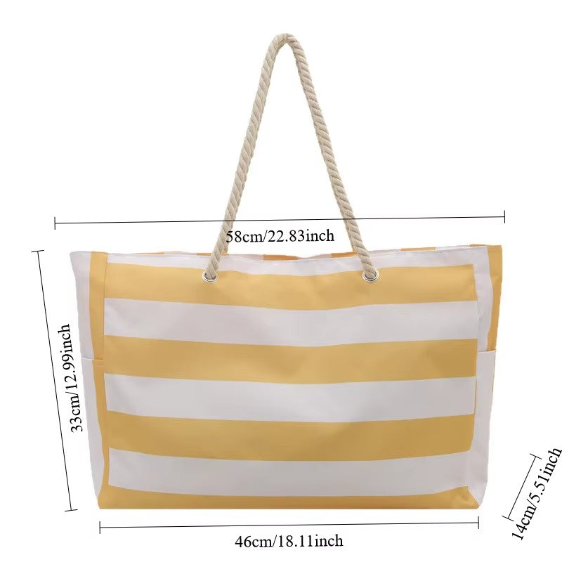 Large Waterproof Tote for Beach - Sandproof Pool and Travel Bag