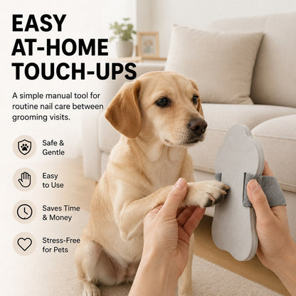 Ortekor Quiet Handheld Pet Nail File Board for At-Home Dog & Cat Nail Care - Blade-Free, No Charging