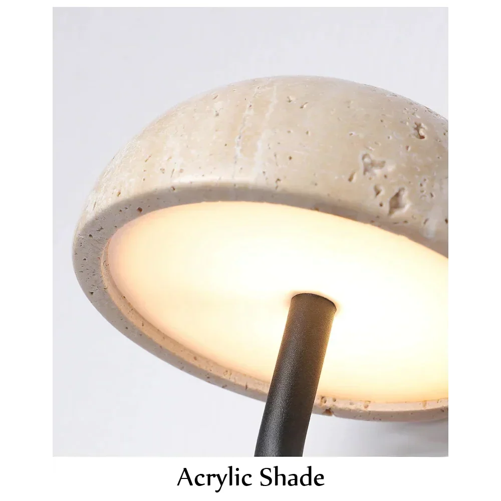 Marble Sconce Light Fixture for Bedroom & Living Room 8.7 Inch Downlight Wall Mount Stone Wood Accent Lamp Warm Glow Modern Farmhouse Hallwa