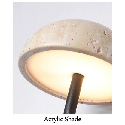 Marble Sconce Light Fixture for Bedroom & Living Room 8.7 Inch Downlight Wall Mount Stone Wood Accent Lamp Warm Glow Modern Farmhouse Hallwa