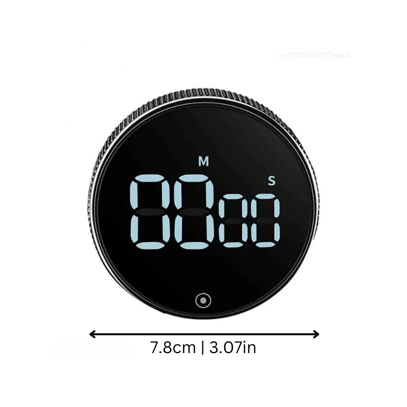 Digital Kitchen Timer with LED Display, Magnetic Back & 3-Level Alarm for Cooking, Study & Classroom