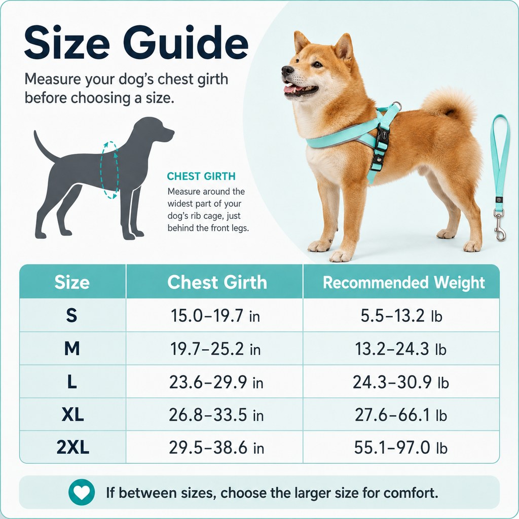 Ortekor Quick-Fit Lightweight Dog Harness & Leash Set for Daily Walks - No-Choke Step-In Comfort with Secure Buckle & Back Control Handle