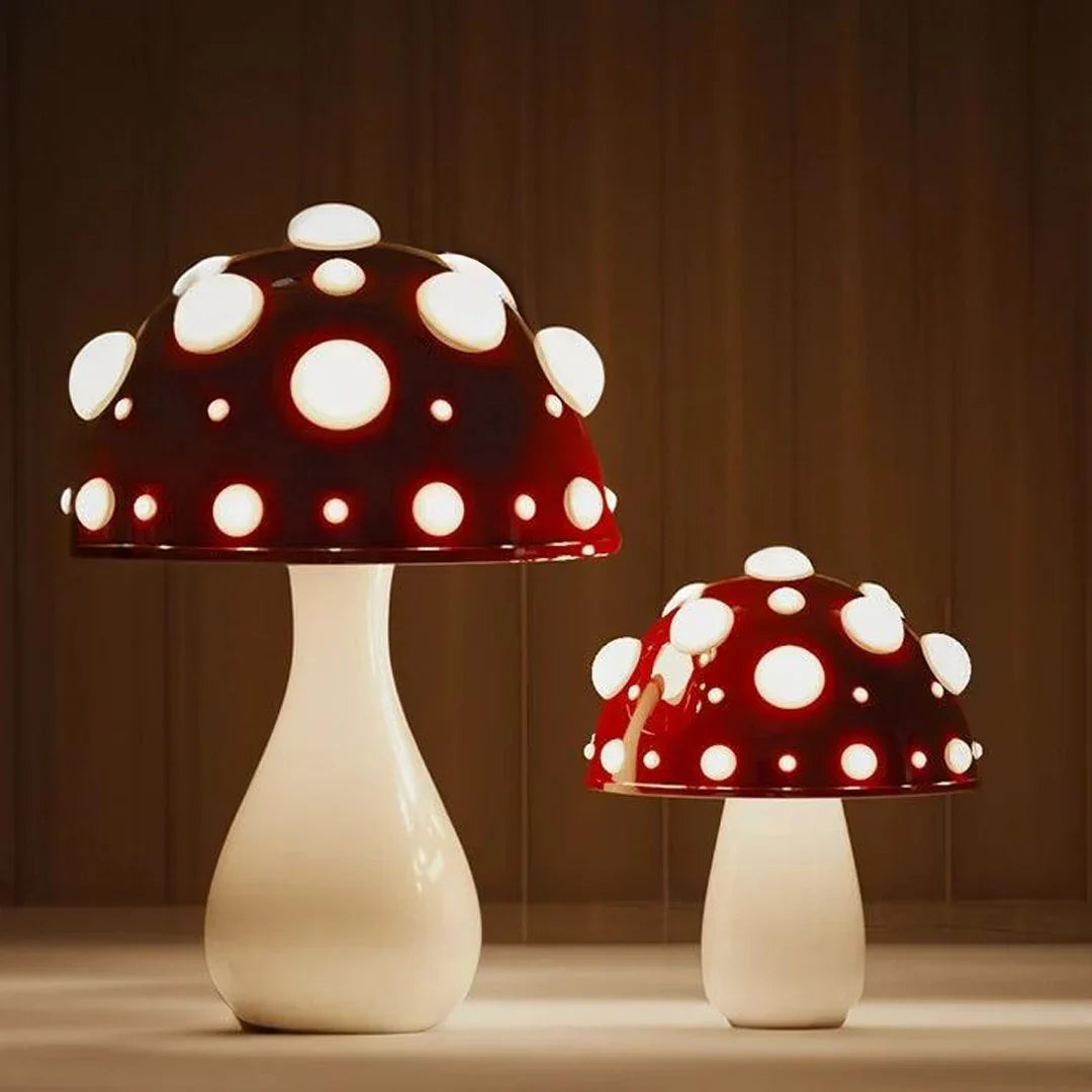 Mushroom LED Nightstand Light Cordless Rechargeable 3 Brightness Modes Dome Accent Lamp 12 in Aluminum Bedroom Office Ambient Reading Desk L