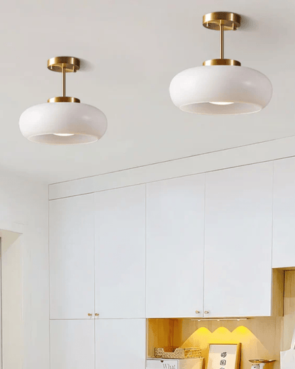 Spherical Glass Hanging Light 16 Inches Warm Glow Iron Frame E27 Socket for Kitchen Island Dining Room Modern Downlight Fixture