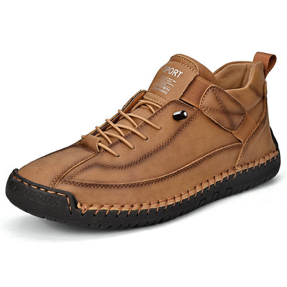 Men's Slip-On Walking Shoes with Arch Support for Plantar Fasciitis, Wide Fit Lightweight Casual Footwear for All-Day Comfort