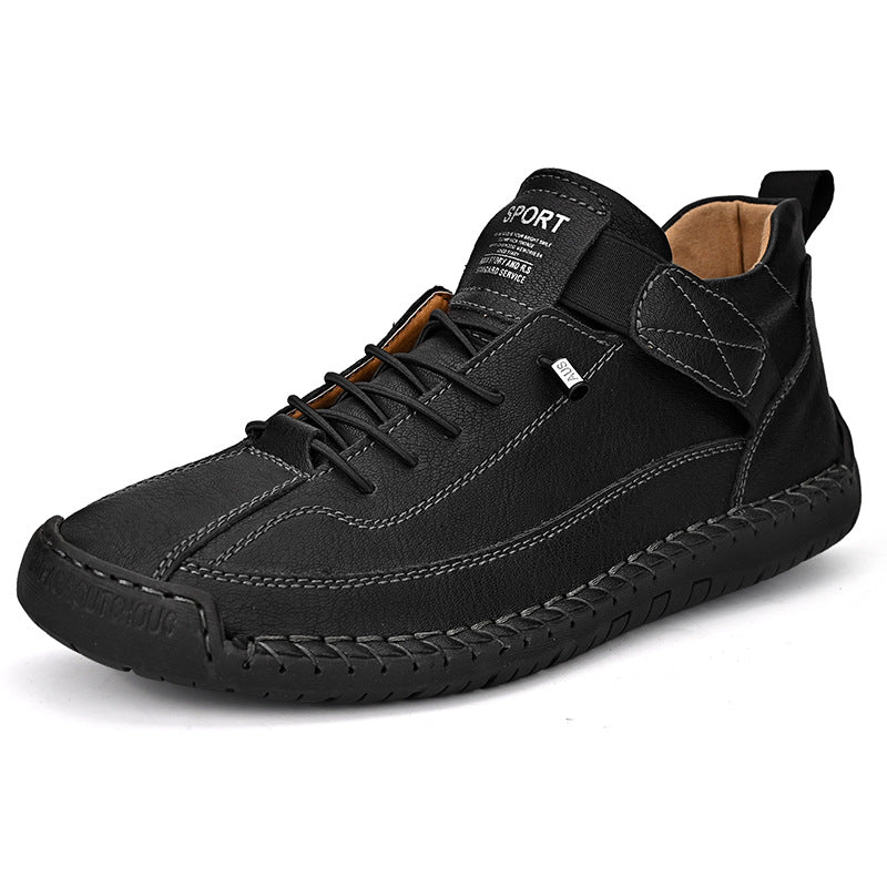 Men's Slip-On Walking Shoes with Arch Support for Plantar Fasciitis, Wide Fit Lightweight Casual Footwear for All-Day Comfort