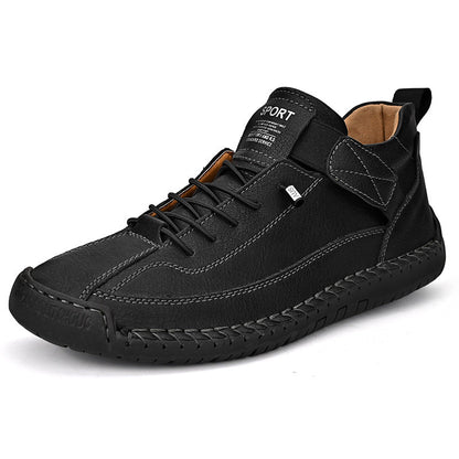Men's Slip-On Walking Shoes with Arch Support for Plantar Fasciitis, Wide Fit Lightweight Casual Footwear for All-Day Comfort