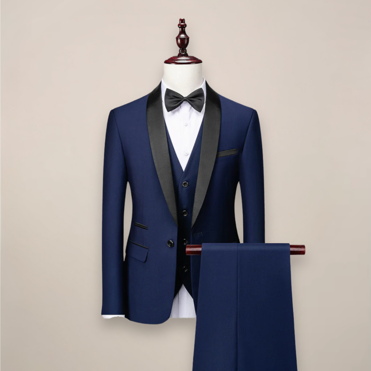 Formal 3-Piece Suit Set for Men – Jacket, Vest & Pants – Wedding, Prom & Black-Tie Events – Classic & Contemporary Tailored Fit
