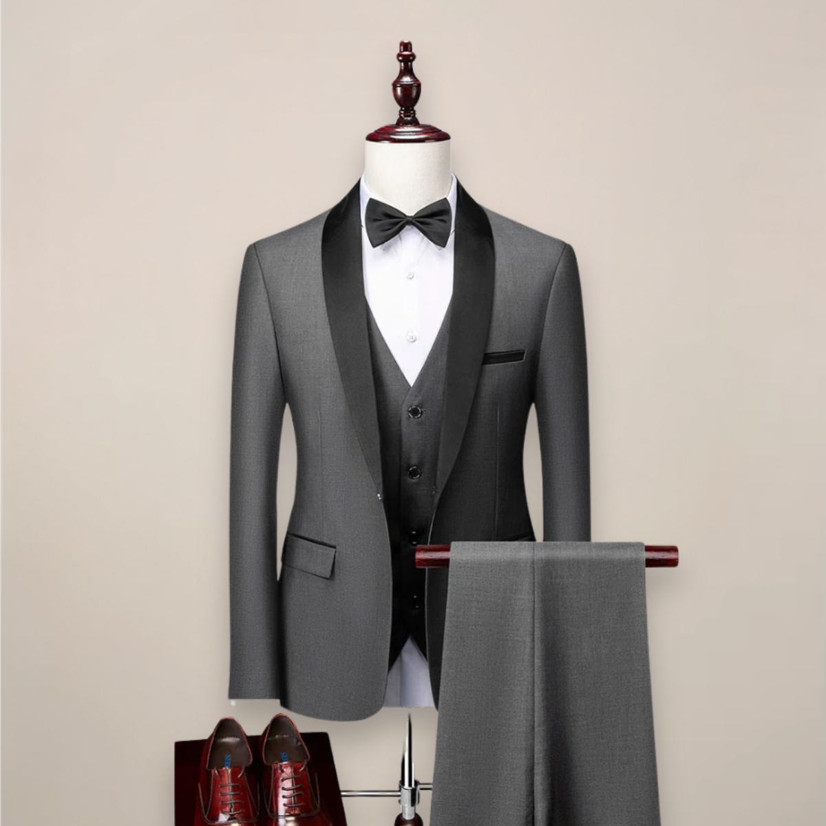 Formal 3-Piece Suit Set for Men – Jacket, Vest & Pants – Wedding, Prom & Black-Tie Events – Classic & Contemporary Tailored Fit