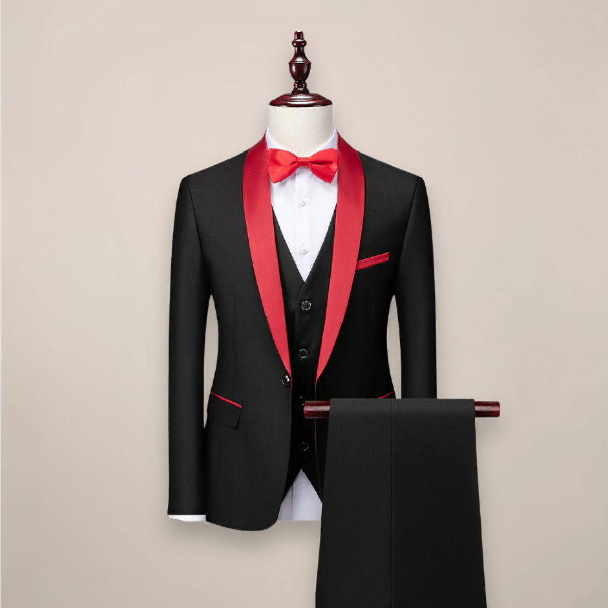 Formal 3-Piece Suit Set for Men – Jacket, Vest & Pants – Wedding, Prom & Black-Tie Events – Classic & Contemporary Tailored Fit