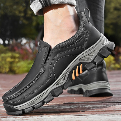 Men's Slip-On Footbed Loafers for All-Day Arch Support & Alignment | Cushioned Walking Sneakers with Ergonomic Sole for Pain Relief &