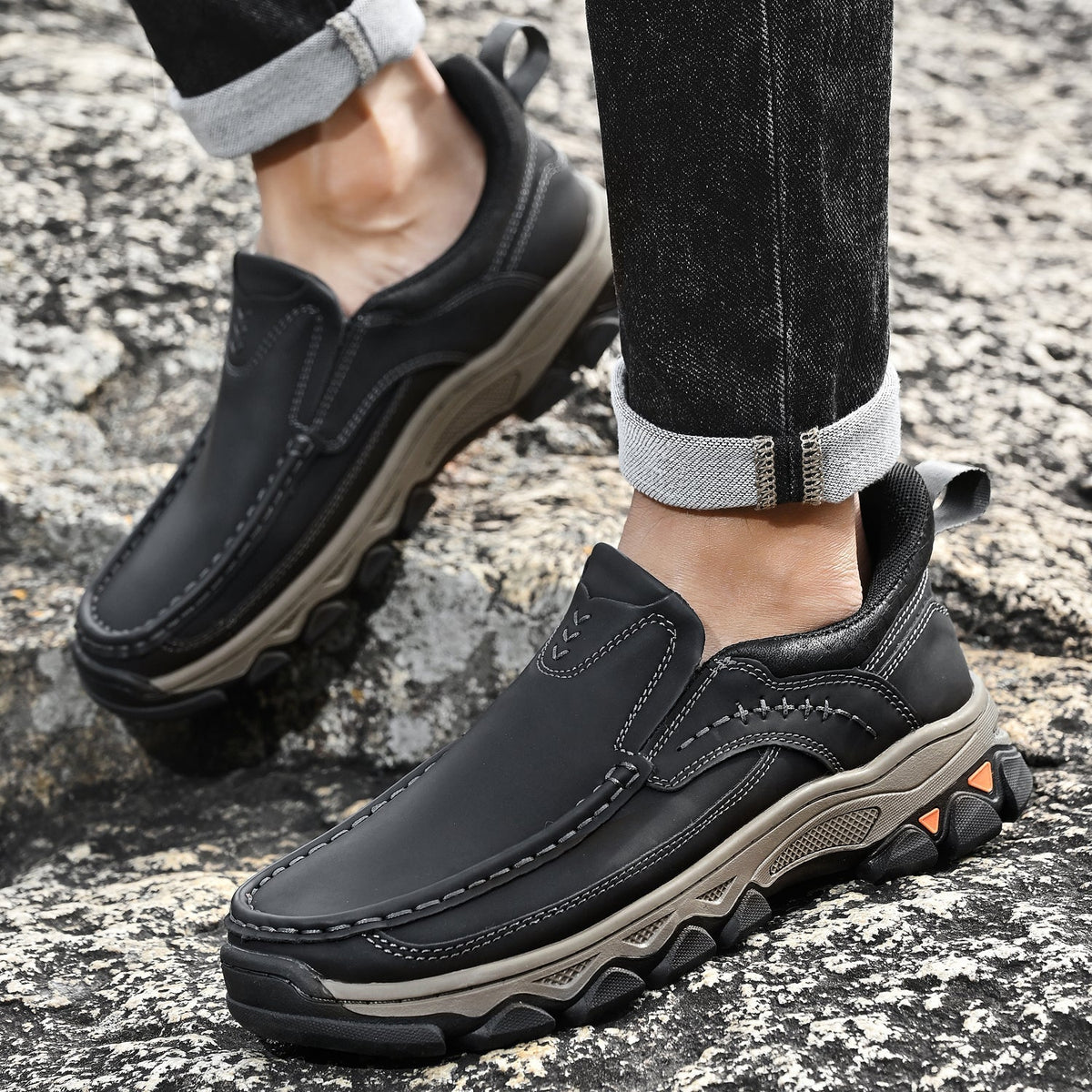 Men's Arch Support Loafers for All-Day Comfort & Posture Alignment – Cushioned Sole, Non-Slip Tread, Breathable Upper – Perfect for Work