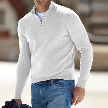 Pure Cashmere Crew Neck Sweater for Men – Full Sleeve Pullover Knit for Fall Winter Spring – Classic Fit Knitwear for Business Casual &