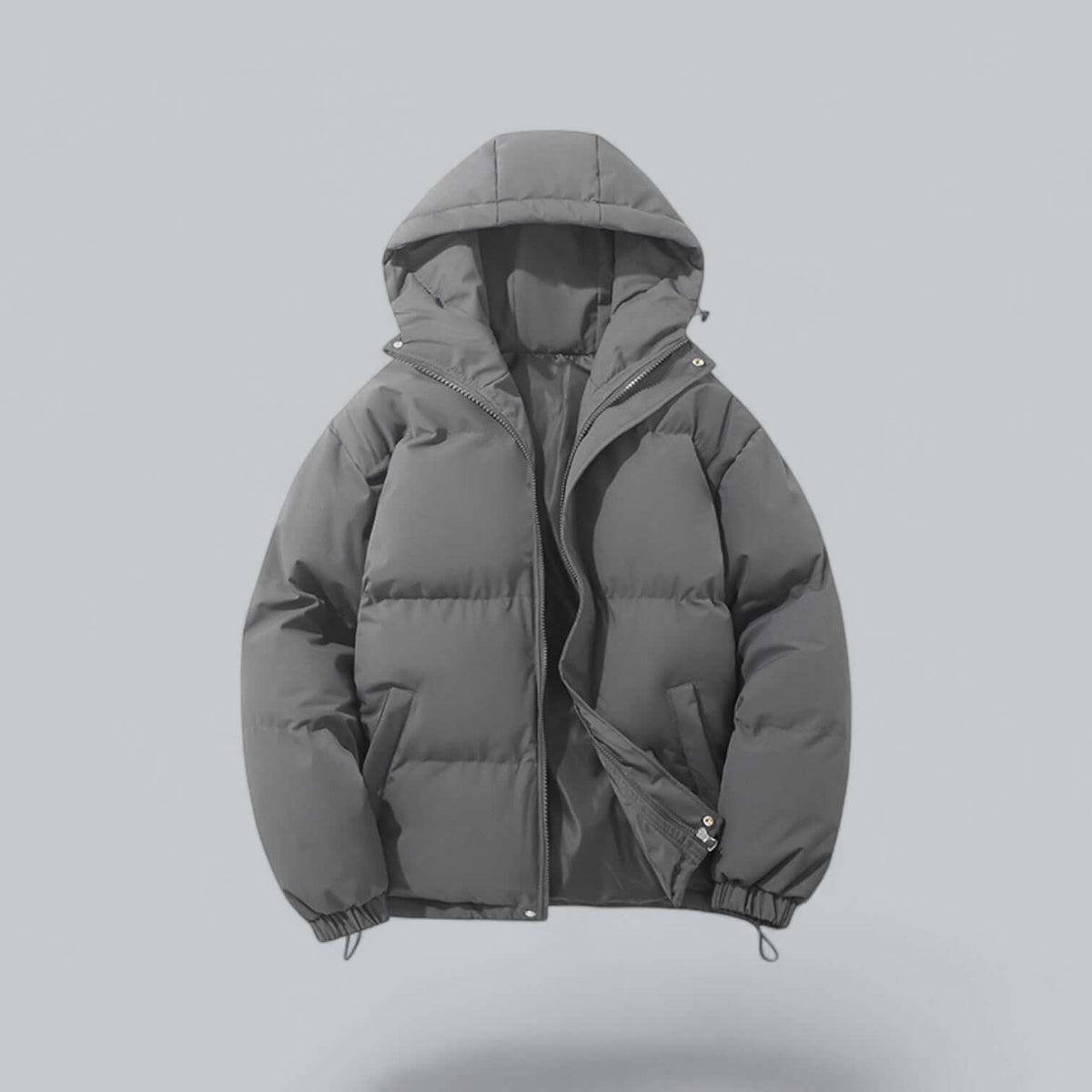 Insulated Button-Front Parka with Removable Hood for Men – Cold Weather Outerwear for Winter Commutes & Outdoor Activities