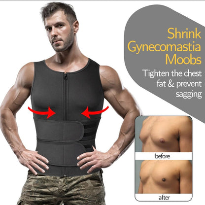 Thermal Compression Workout Tank for Men – Heat-Activated Sweat Enhancer for Fitness & Core Support