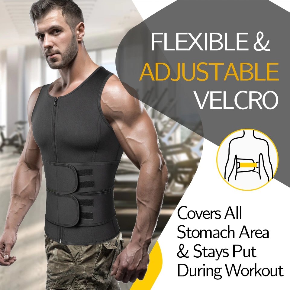 Thermal Compression Workout Tank for Men – Heat-Activated Sweat Enhancer for Fitness & Core Support