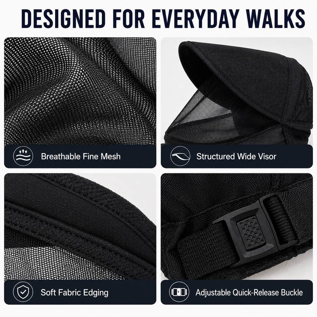 Ortekor Breathable Anti-Scavenging Dog Muzzle for Walks - Mesh Hood Helps Block Food Scraps & Trash