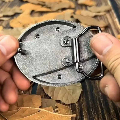 Western Accessory Clasp with Concealed Utility Feature for 1.5 in Straps | Decorative Zinc Alloy Hardware for Ranch, Rodeo & Everyday Wear