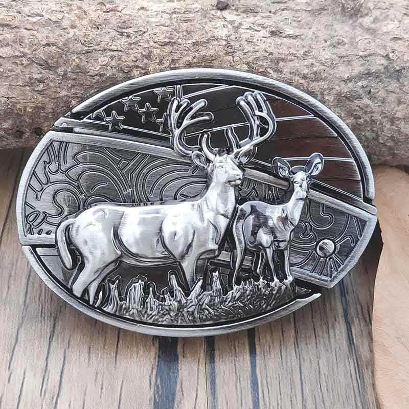 Western Engraved Zinc Alloy Accessory for 1.5 in Straps with Concealed Utility Tool for Men | Rodeo Ranch Rider Apparel