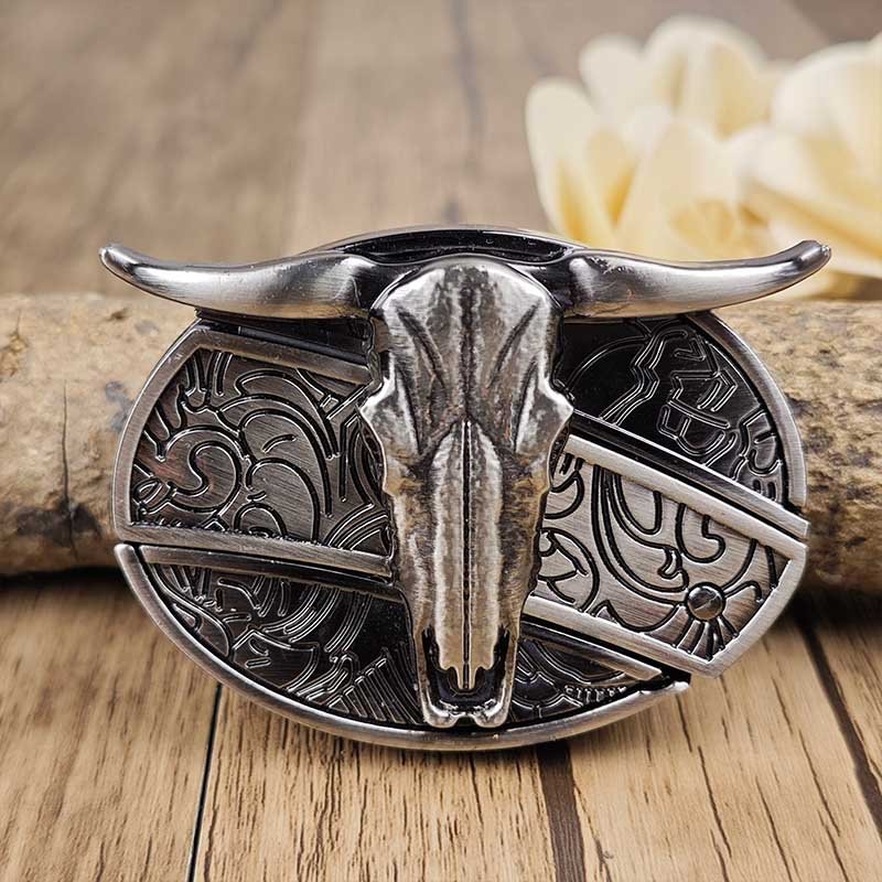 Western Accessory Clasp with Concealed Utility Feature for 1.5 in Straps | Decorative Zinc Alloy Hardware for Ranch, Rodeo & Everyday Wear