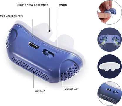 Compact Sleep Apnea Relief Device – Maskless Airway Support for Travel & Home Use | Portable Breathing Aid for Snoring & Sleep Quality