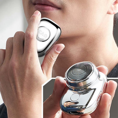 Compact USB Rechargeable Men's Electric Shaver – Waterproof Travel Razor with 60-Minute Runtime for On-the-Go Grooming