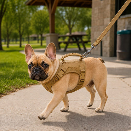 Ortekor Mini Tactical Pet Harness Vest for Cats & Small Dogs - Outdoor Walking Harness with Handle to Reduce Neck Pulling